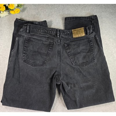 Bugle Boy Jeans 750 Mens 32x29 Faded Black Denim Straight Leg Vintage 90s Pants
