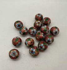 Sale 50 PCS New 14mm Pink Handmade Cloisonne Beads