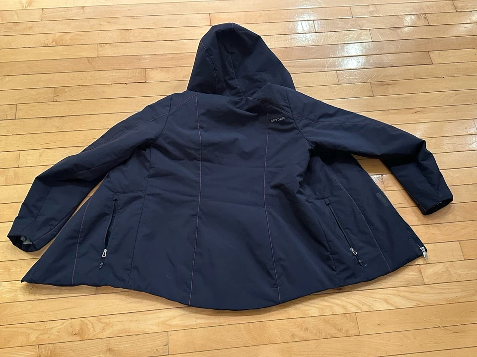 Spyder Women's Snow/Ski Jacket Medium Navy Blue Red - Image 4 of 4