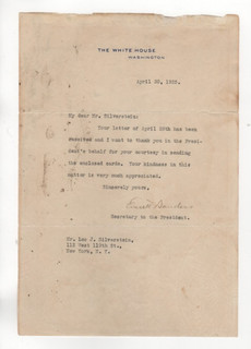 TLS d. 1925 US President Calvin Coolidge Secretary Everett Sanders signed