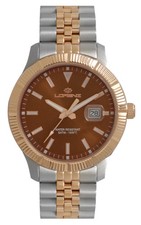 LORENZ Ginevra Orologio Uomo Jubilee 26981GG Marrone Bicolore Ramato con Data al