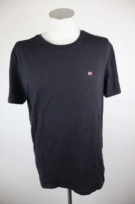 Napapijri T-Shirt Homme Noir Vintage Coton Manches Courtes Logo Col Rond - Photo 1/4