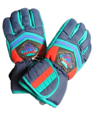 Vintage 80's Boy's Thinsulate Winter Skiing Snowmobile Snow Gloves Mittens NWT