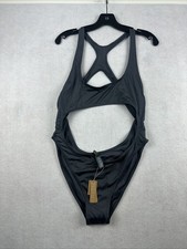 Skims Swim Tank Monokini One-Piece Swimsuit Gunmetal Grey Size XL