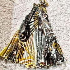 Pleated Pop Art Abstract High Neck Dress Women's S Urban Edgy Statement Dopamine