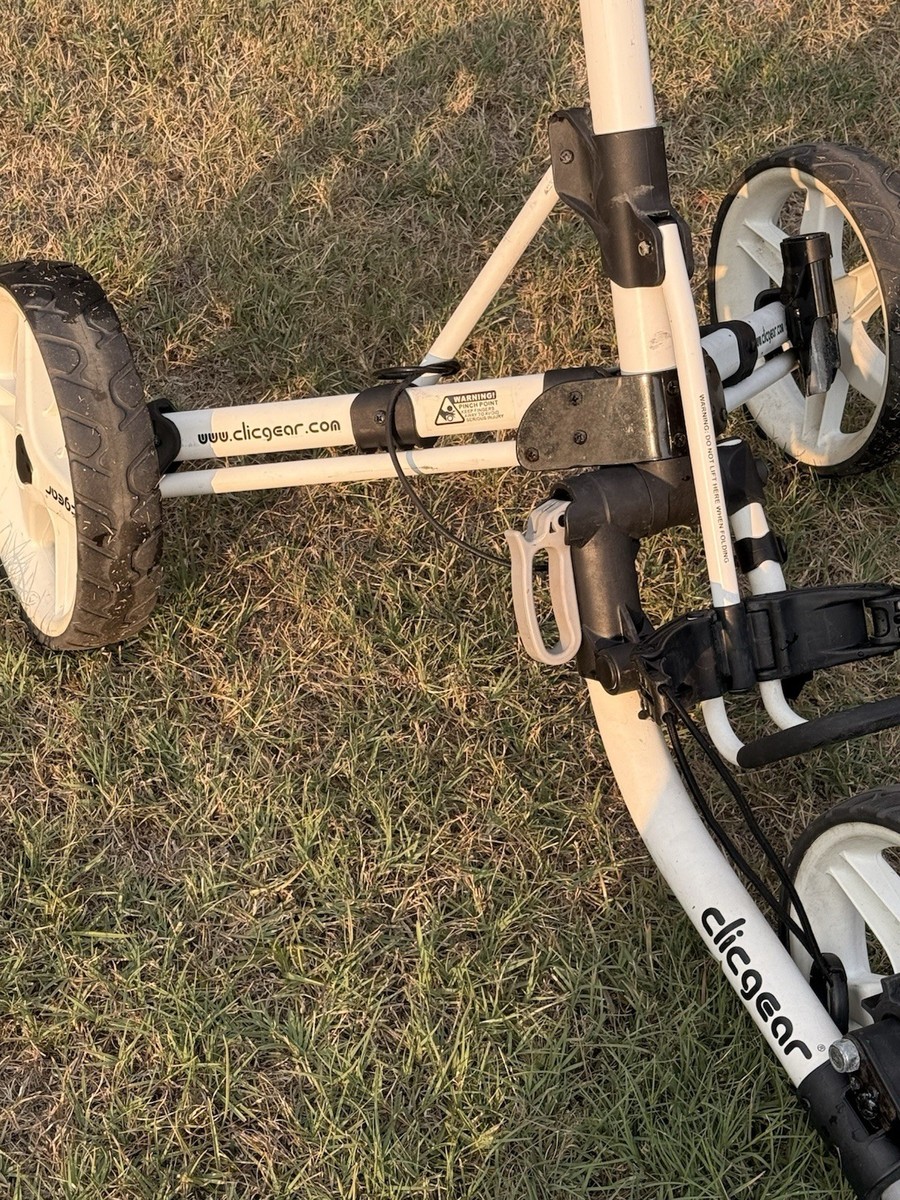 Clicgear 3.5+ White Collapsible Easy Folding 3-wheel Push Golf