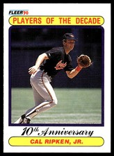 Cal Ripken, Jr. 1990 Fleer #624 Orioles MLB READ FREE SHIPPING AutographDen