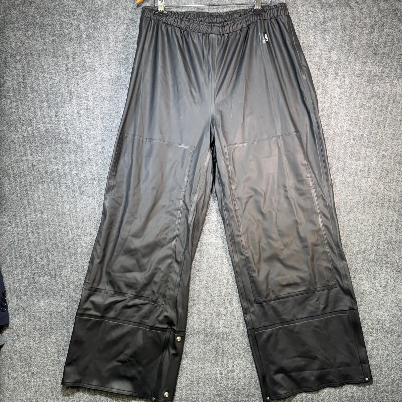Carhartt B204BLK Rain Pants Mens Large Black Waterproof Workwear Double Front