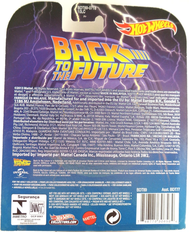 HOT WHEELS 2014 RETRO ENTERTAINMENT BACK TO THE FUTURE 1987 TOYOTA PICKUP - Image 4 of 4