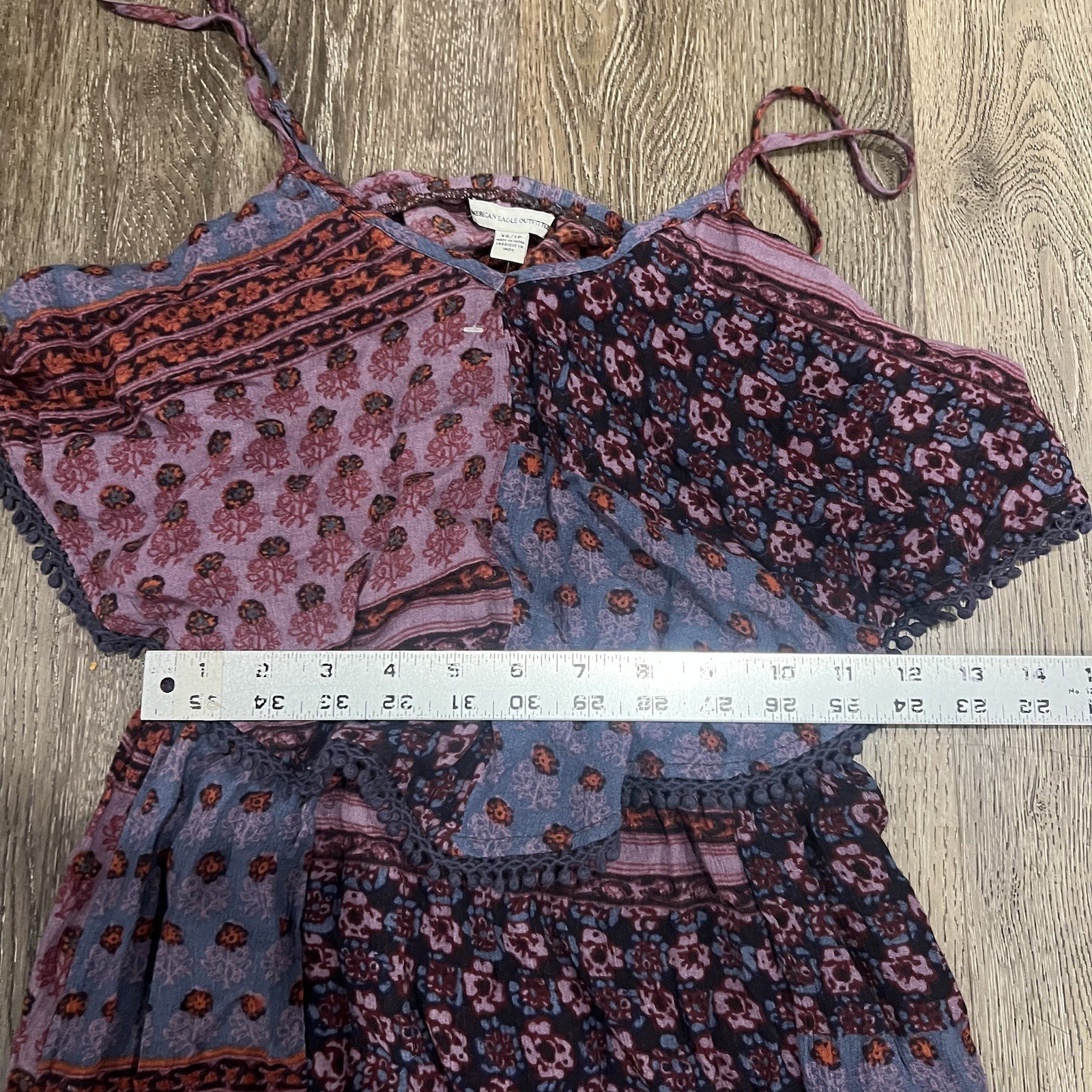 American Eagle Patchwork Boho Maxi Dress Women’s … - image 4