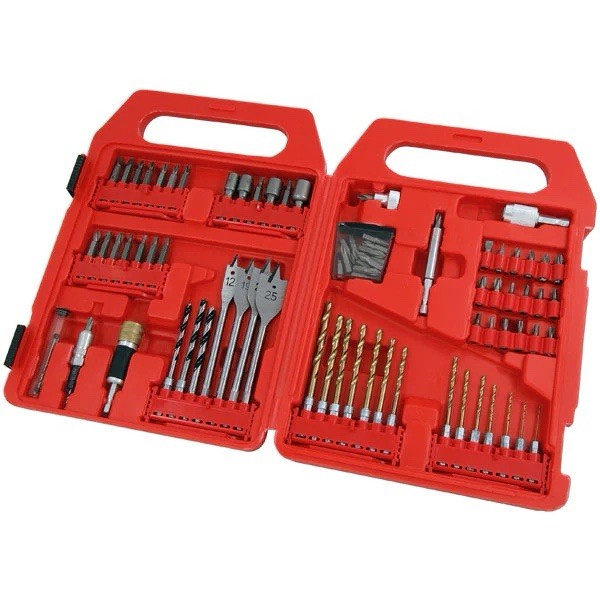 83pc Screwdriver Bit Set Ph1, Ph2 & Ph3 + Socket Adapters & Hex Shank Drill Bits