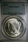 1925-S MS63 PCGS Peace Silver Dollar S$1