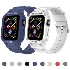Rugged Apple Watch Band Bumper Case Cover Strap Iwatch SE 9 8 7 6 5 4 3 2
