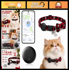 GPS Cat Tracker Collar - Waterproof, No Subscription, Replaceable Battery, Andro