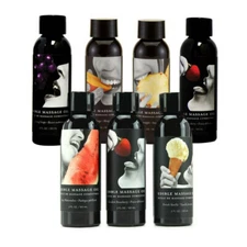 Earthly Body Hemp Seed Edible Lube Flavored Body Massage Oil Natural Vegan