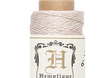 100 Foot Small Spool White 0.5mm Diameter 3 Ply Hemp Cord with 10lb Test