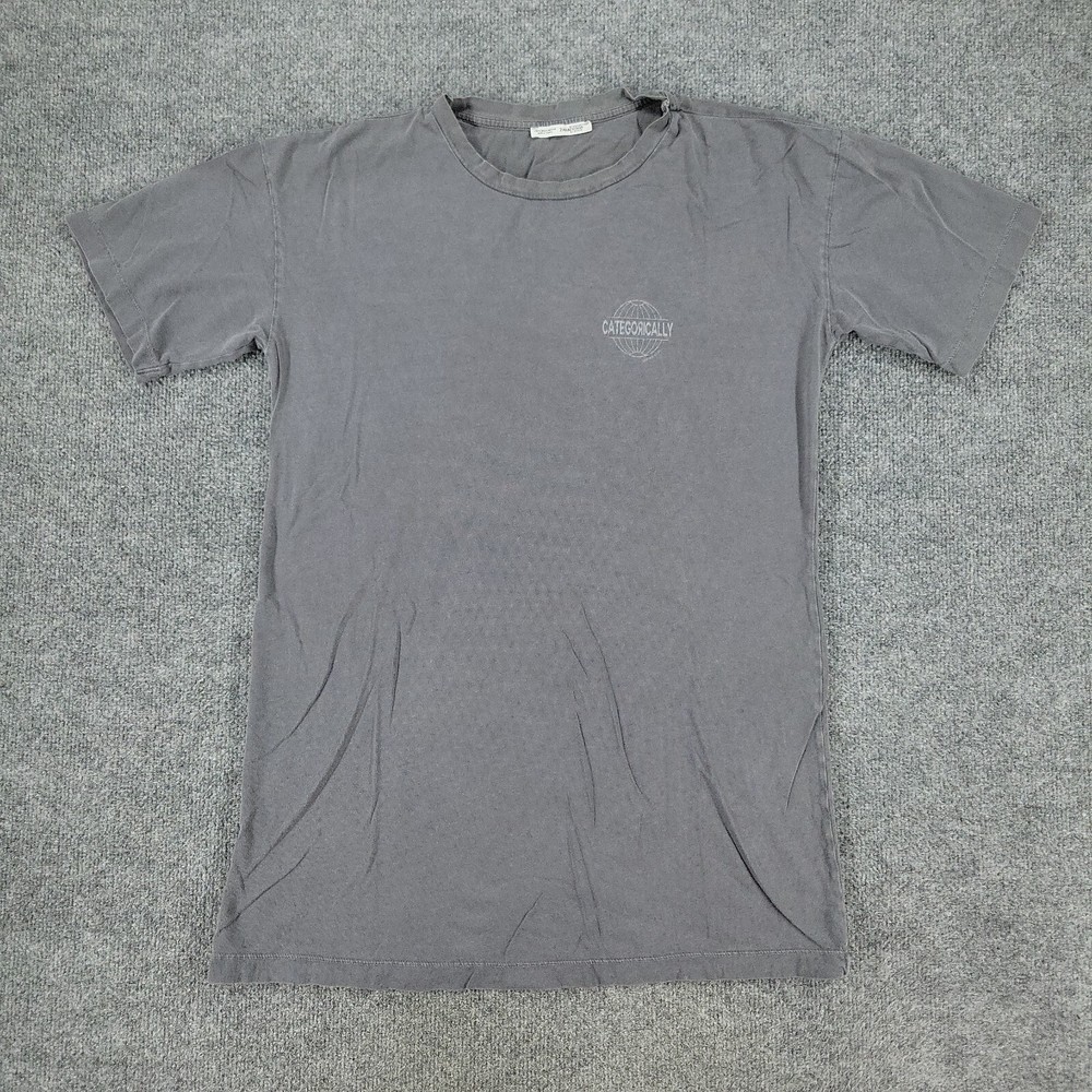 Zara Shirt Women's Small Gray Science Stuff Graphic Tee Short Sleeve Top Adult S