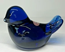 Vintage Bluebird Paperweight Rainbow Glass Company Art Glass  1942-1973