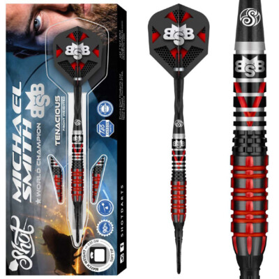 Shot! Darts Michael Smith Tenacious 90% 18g 20g (Soft Dart) Dartpfeil NEU