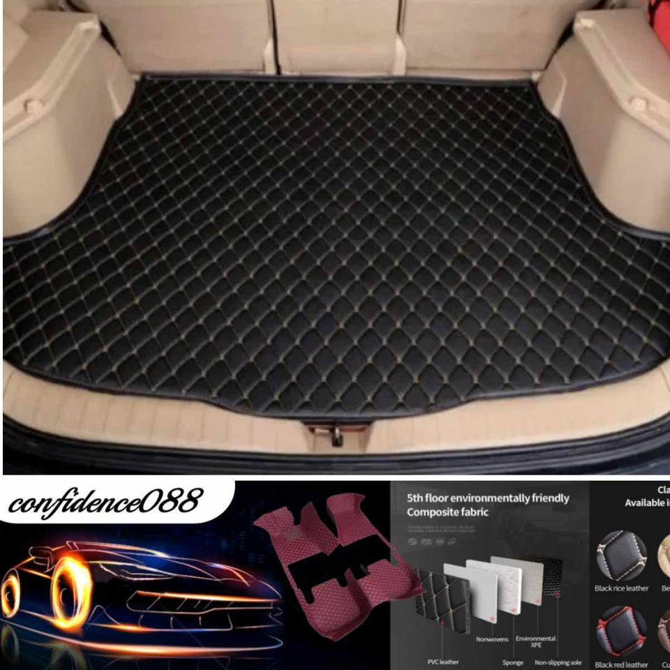 For Jaguar Car Floor Mats Waterproof All Weather Carpets Front & Rear Carpets - Image 3 of 4