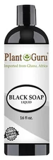Raw African Black Soap Liquid 100% Pure Organic Natural Ghana Body Wash Shampoo 