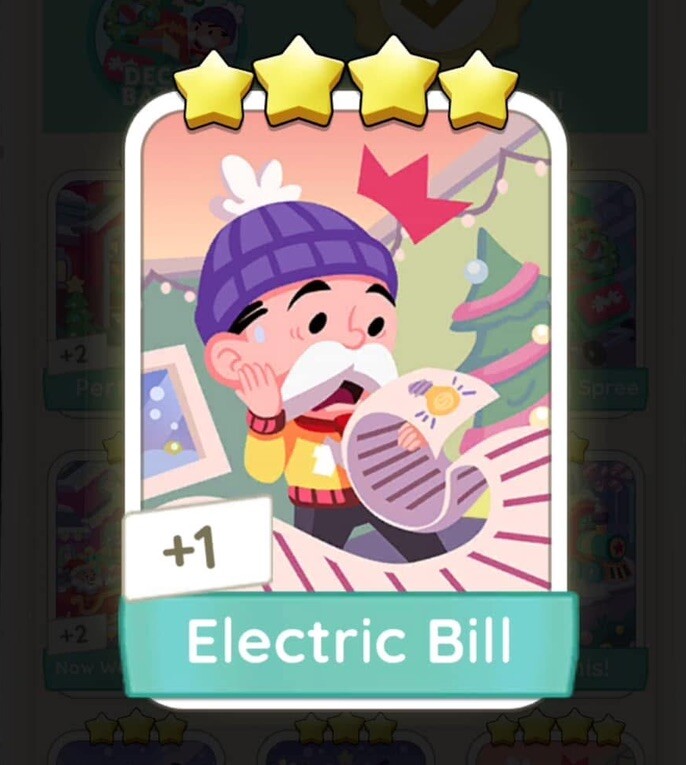 Electric  Bill - Monopoly Go - Sticker - 4Star⭐️