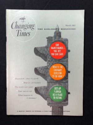 1961 VINTAGE CHANGING TIMES THE KIPLINGER SERVICE FOR FAMILIES MAGAZINE MARCH