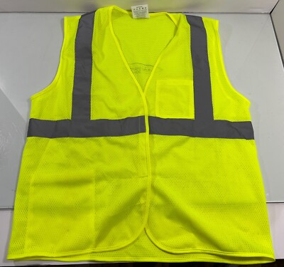 HI VIS POLYESTER MESH SAFETY VEST SZ MED CLASS 2