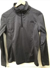 The North Face Women  s 1/4 zip Pullover Gray Fleece Jacket Top Size S Small