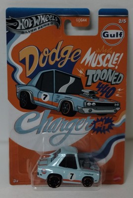 Hot Wheels Silver Series Tooned Gulf Set 1970 Dodge Charger Hard To Find