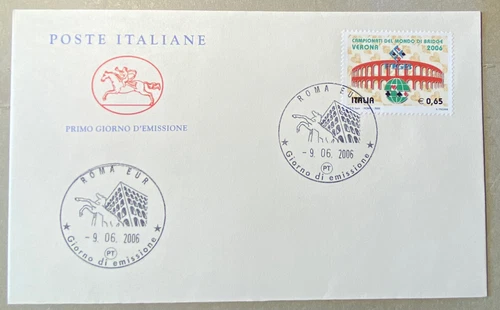 ITALY REPUBLIC - FDC - Bridge World Championships.