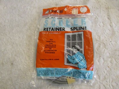 Vintage Frost King USA Screen Retainer Spline for Aluminum Frames 11/64 x 2' NOS