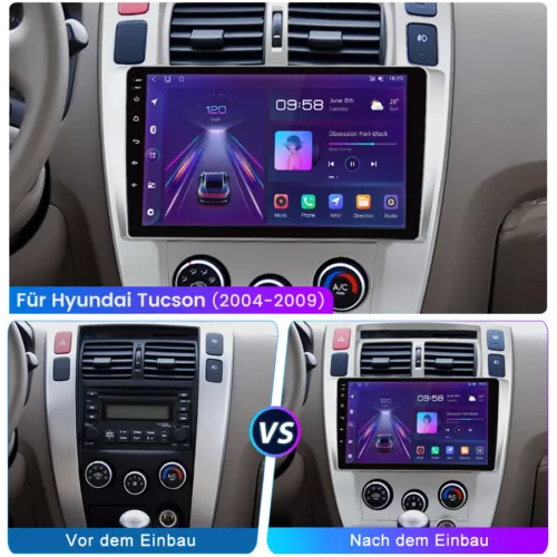 Für Hyundai Tucson JM 2004-2009 32G Android Autoradio CarPlay GPS Navi 4-kern - Bild 2 von 11