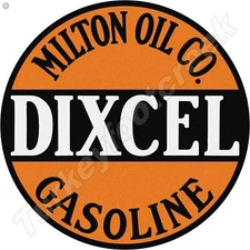 Dixcel Gasoline 11.75" Round Metal Sign