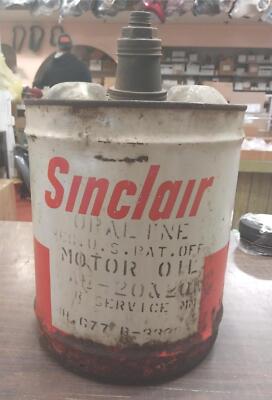 Vintage Sinclair Opaline Motor Oil 5 Gallon Can 20&20W Reg US PAT