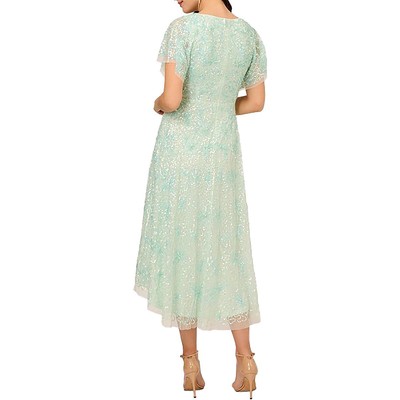 Adrianna Papell Womens Blue Hi-Low Formal Cocktail And Party Dress 14 BHFO 3677