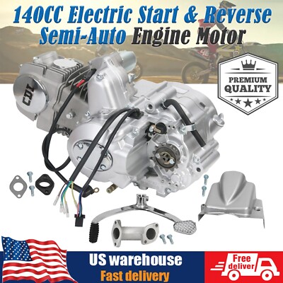 140cc Electric Start Semi-Auto Engine Motor Kit & Reverse For ATV Buggy Go Kart