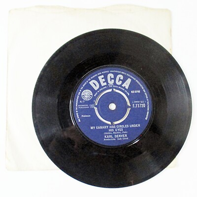 Karl Denver - Still (7'' Single, 1963 Decca) My Canary Has Circles Under His Eyes