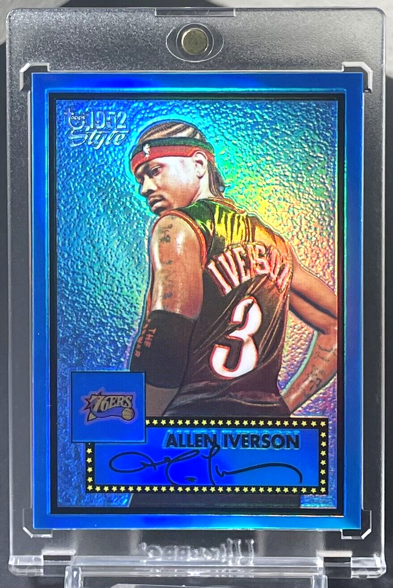 Allen Iverson 2005-06 Topps 1952 Style #112 Chrome Blue Refractor 