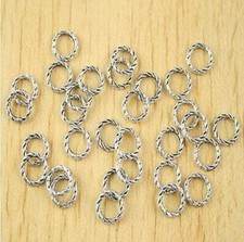 100pcs Tibetan silver little ring charms h2705