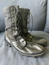 VINTAGE Military Boots Mens Black Tactical Combat Jungle Army Panama GI