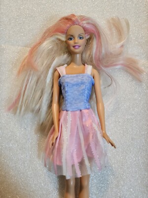 2001 Barbie Salon Surprise Doll Blonde Pink Highlights Nude 4 OOAK Projects C186