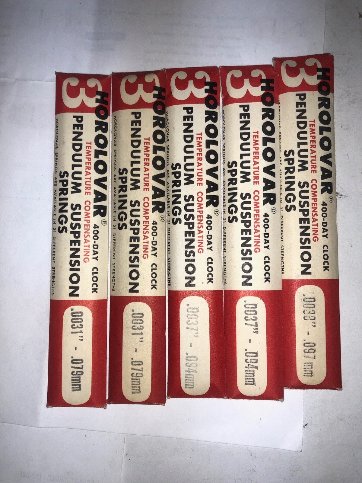 W32A. Horolovar Suspension Springs for Anniversary, 400 day clock