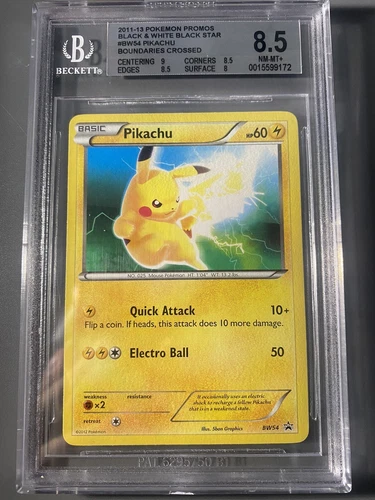 BGS 8.5 Pikachu Black and White Black Star Promo BW54