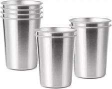 Stainless Steel Cups for Kids - 8 Pack, 6 Oz, BPA Free, Shatterproof