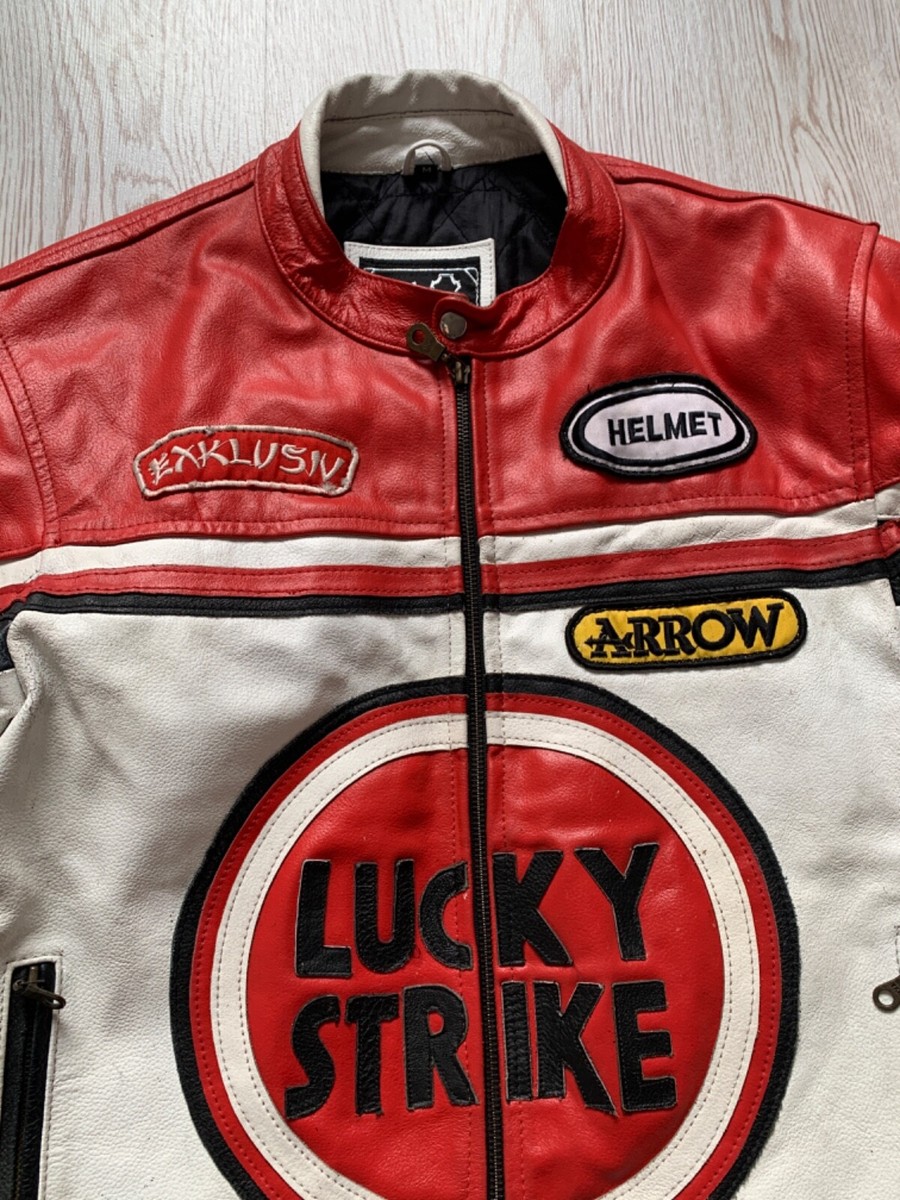 Vintage Lucky Strike Leather Racing Jacket size M | eBay Vintage Lucky Strike Leather Racing Jacket size M | eBay