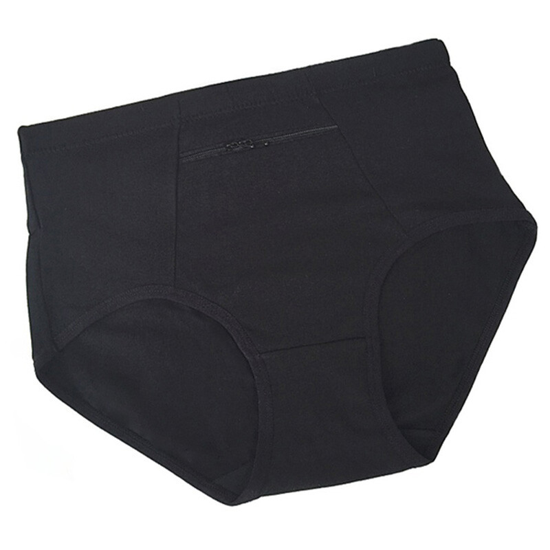 Women Zipper Panties Lingerie Cotton Briefs Underwear Breathable Ladies