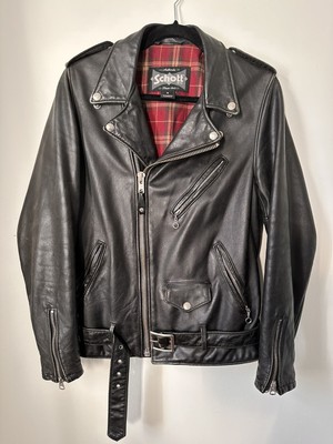 Schott Perfecto Leather Motorcycle Jacket Size S Made in USA Zip USA Made 