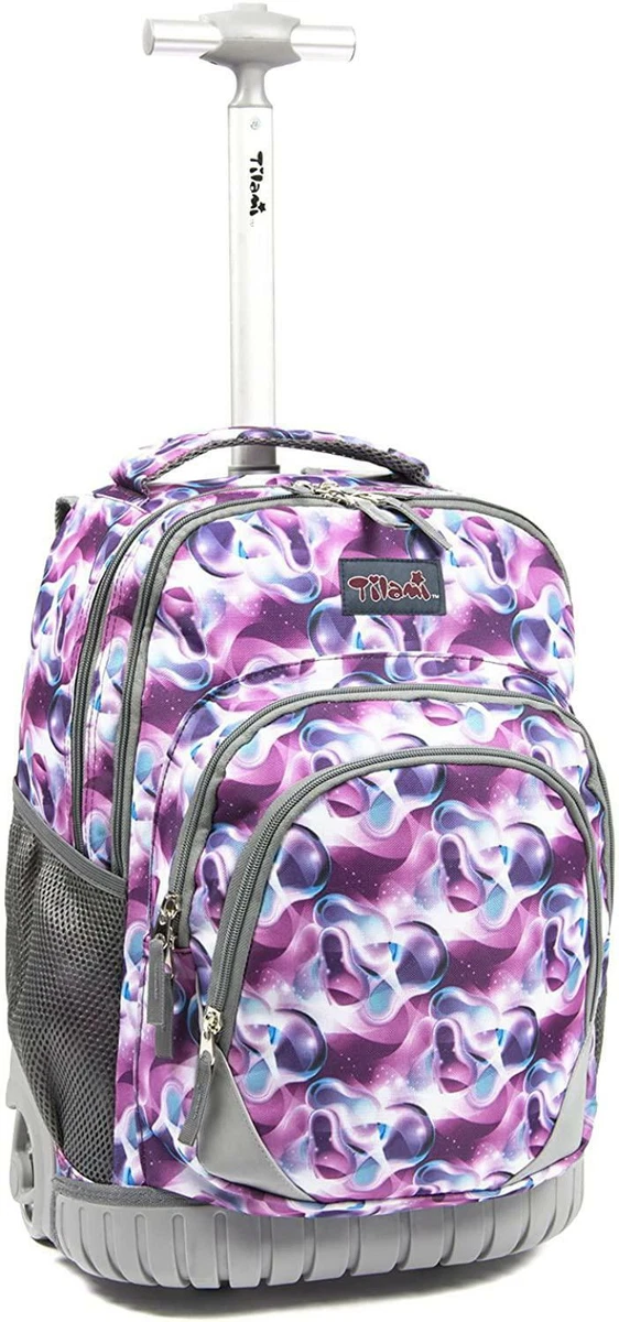 Tilami Kids Rolling Backpack 18 inch Boys and Girls Laptop