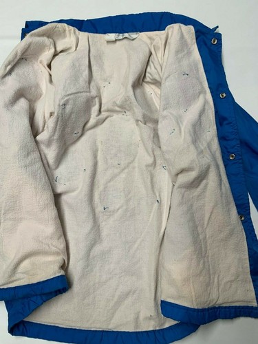 Girls VINTAGE Blue Vintage Snap Windbreaker Girl Scouts Patched Jacket Sz M/L - Picture 4 of 7